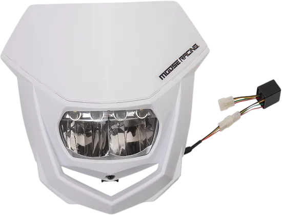 Moose Universal White Halo LED Front Headlight Headlamp