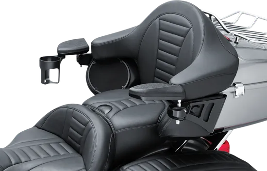 Kuryakyn Padded Passenger Armrest Black with Cup Holder