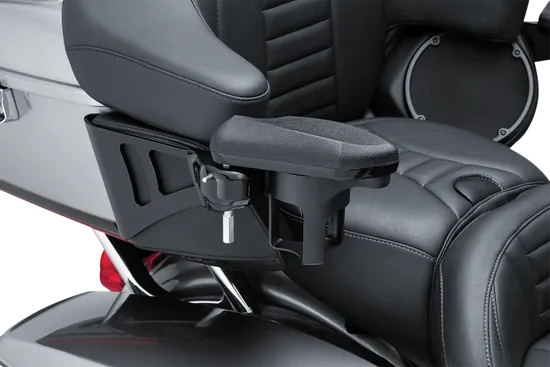 Kuryakyn Padded Passenger Armrest Black with Cup Holder