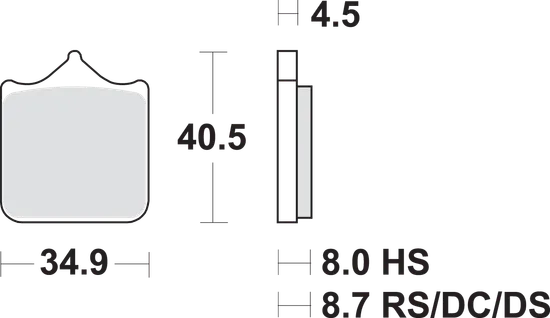 SBS Racing Dual Carbon Front Brake Pad Pair