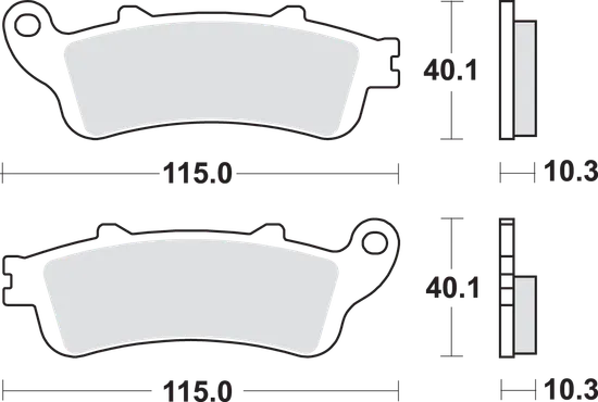 SBS Sintered Rear Brake Pad Pair
