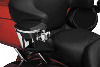 Kuryakyn Padded Passenger Armrest Chrome with Cup Holder