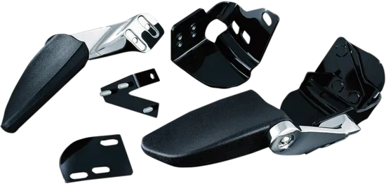 Kuryakyn Stealth Padded Passenger Armrests Aluminum Chrome