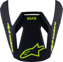 Alpinestars SM3 Helmet Visor Youth Matte Black Yellow Radium