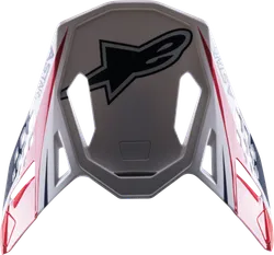 Alpinestars S-M10 Helmet Visor Adult White Red Blue Meta 2