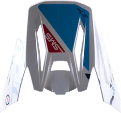 Alpinestars S M5 Helmet Visor Adult White Blue Action