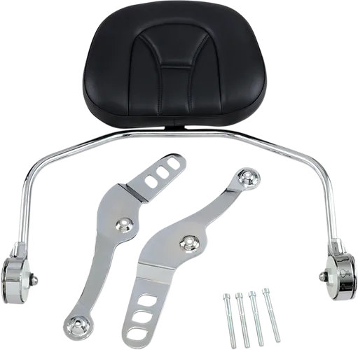 Kuryakyn Chrome Drivers Padded Backrest Adjustable Quick Detach