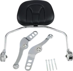 Kuryakyn Chrome Drivers Padded Backrest Adjustable Quick Detach