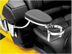 Kuryakyn Padded Passenger Armrest Chrome with Cup Holder