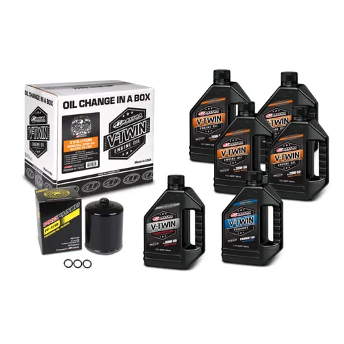 Maxima Evolution Engine Mineral Motor Oil Change Kit with Black Filter 20W50