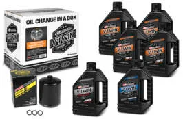 Maxima Evolution Engine Mineral Motor Oil Change Kit with Black Filter 20W50