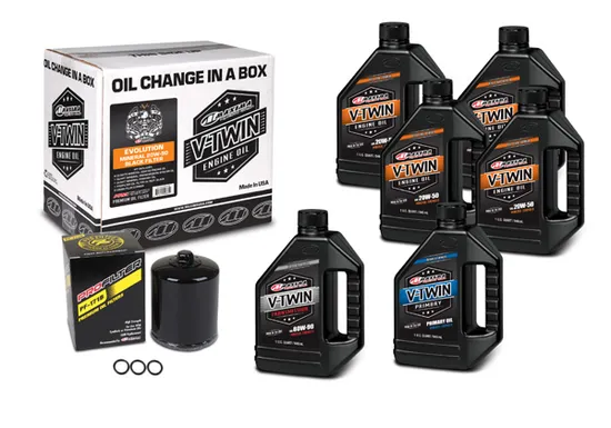 Maxima Evolution Engine Mineral Motor Oil Change Kit with Black Filter 20W50