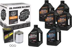 Maxima Evolution Engine Mineral Motor Oil Change Kit with Chrome Filter 20W50