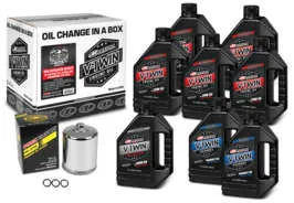 Maxima M8 Engine Synthetic Motor Oil Change Kit w Chrome Filter 20W50