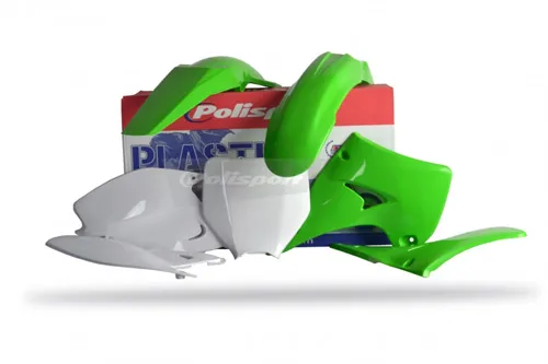 Polisport Plastic Fender Body Kit Set Green White 
Kawasaki KX250 KX125