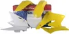 Polisport Plastic Fender Body Kit Set Yellow White KX250F RMZ250
