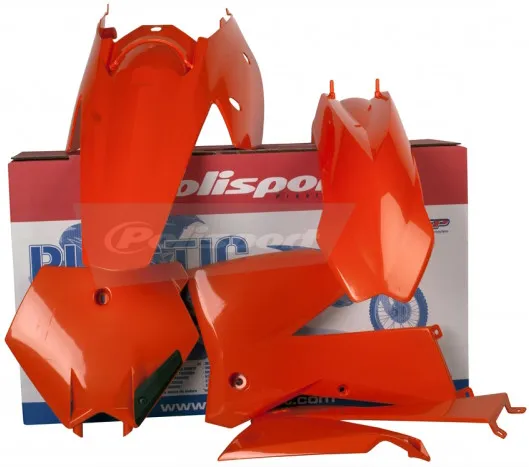 Polisport Plastic Fender Body Kit Set Orange
