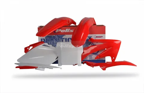 Polisport Plastic Fender Body Kit Set Red White CRF450R