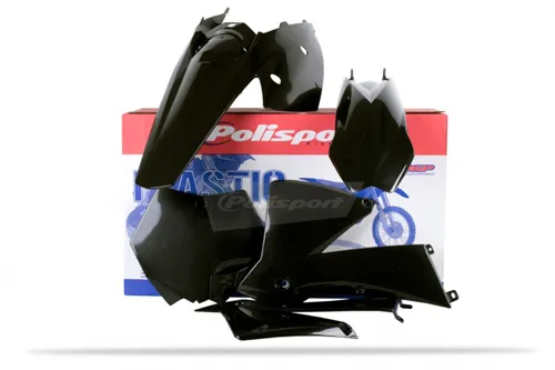 Polisport Plastic Fender Body Kit Set Black
