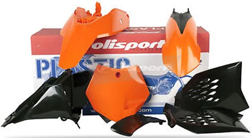Polisport Plastic Fender Body Kit Set OE Orange Black KTM 65 2