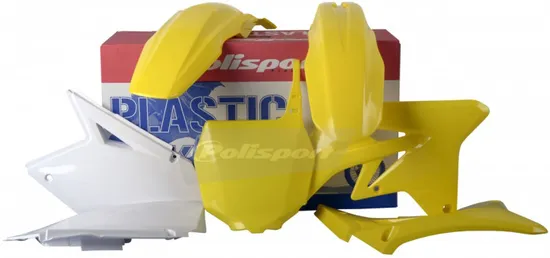 Polisport Plastic Fender Body Kit Set 09 OE Yellow White RMZ250