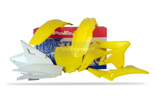 Polisport Plastic Fender Body Kit Set 09 OE Yellow White RMZ250