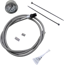 Feuling M8 Chrome Remote Oil PSI Gauge Line Kit
