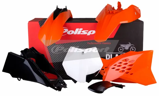 Polisport Plastic Fender Body Kit Set OE Orange Black KTM 65