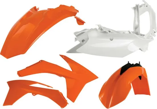 Polisport Plastic Fender Body Kit Set Orange Black KTM 350 500 2