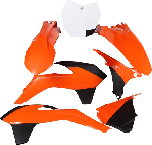 Polisport Plastic Fender Body Kit Set Orange Black KTM 350 500 1
