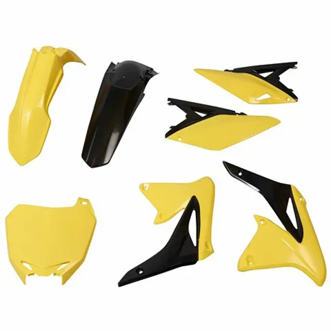 Polisport Plastic Fender Body Kit Set Yellow Black RMZ450