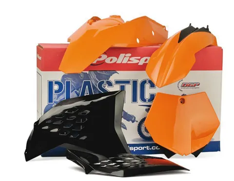 Polisport Plastic Fender Body Kit Set Orange White