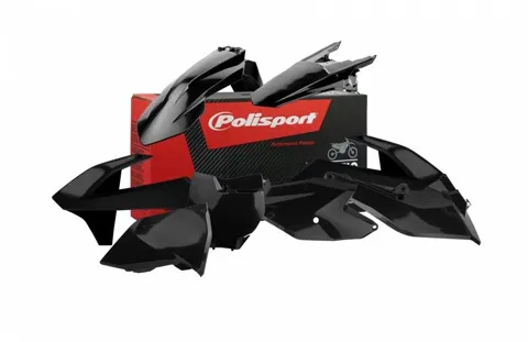 Polisport Plastic Fender Body Kit Set Black