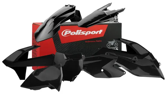 Polisport Plastic Fender Body Kit Set Black