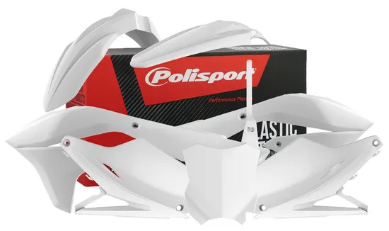 Polisport Plastic Fender Body Kit Set White KX450F