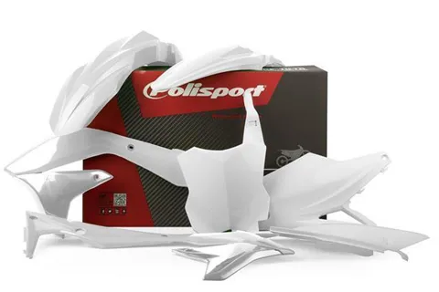 Polisport Plastic Fender Body Kit Set White KX450F