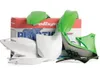 Polisport Plastic Fender Body Kit Set Green White 
Kawasaki KX250F