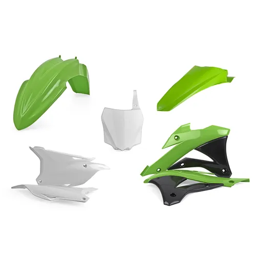 Polisport Plastic Fender Body Kit Set Green White Black