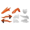 Polisport Plastic Fender Body Kit Set Orange White Black