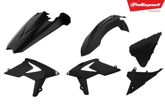 Polisport Plastic Fender Body Kit Set Black