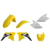 Polisport Plastic Fender Body Kit Set Yellow White RMZ250