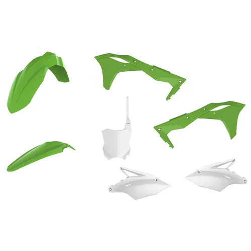Polisport Plastic Fender Body Kit Set Green White