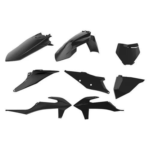 Polisport Plastic Fender Body Kit Set Black