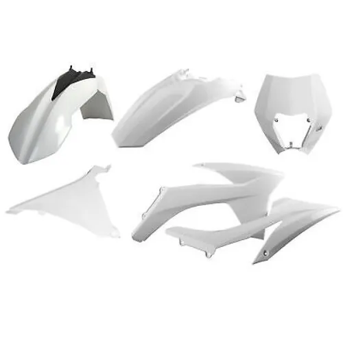 Polisport Plastic Fender Body Kit Set White Black