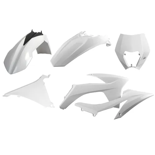 Polisport Plastic Fender Body Kit Set White Black