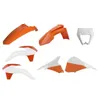 Polisport Enduro Plastic Fender Body Kit Set White Orange