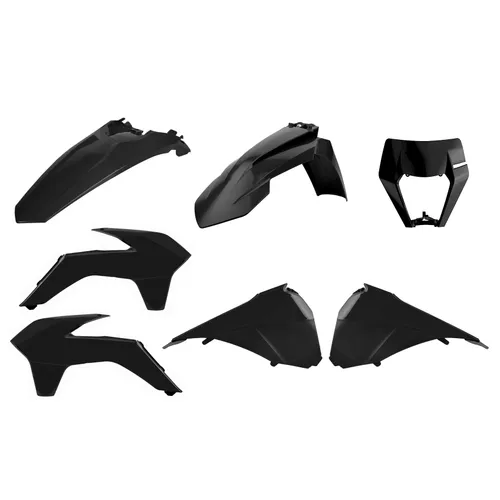 Polisport Enduro Plastic Fender Body Kit Set Black