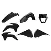 Polisport Enduro Plastic Fender Body Kit Set Black