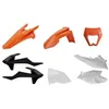 Polisport Enduro Plastic Fender Body Kit Set Orange Black White