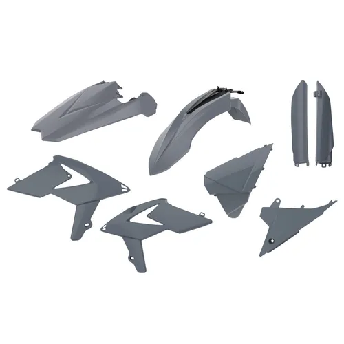 Polisport Enduro Plastic Fender Body Kit Set Grey